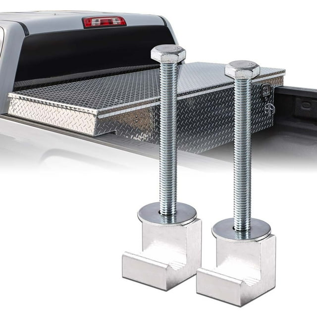 PIT66 2 PCS Tool Box Mount J Hook Toolbox Pickup Pair Rail Mounting Kit