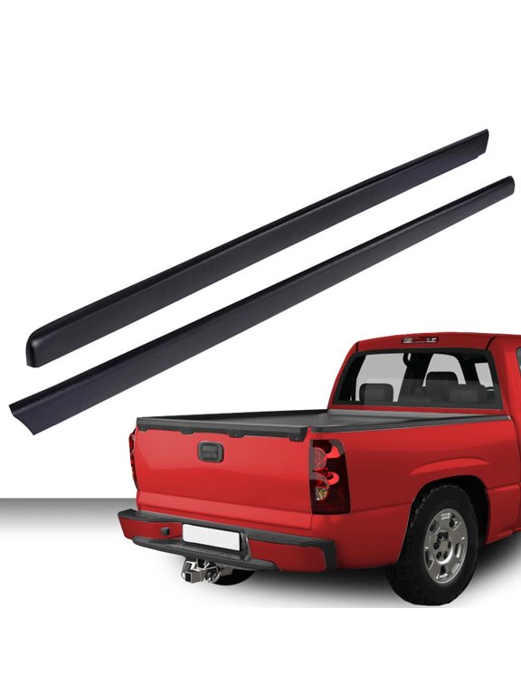 Truck Bed Rail Cap Fit For 1999-2007 Chevy Silverado/1999-2007 GMC Sierra 6.5Ft Molding Rail Cover, 2Pcs Left & Right