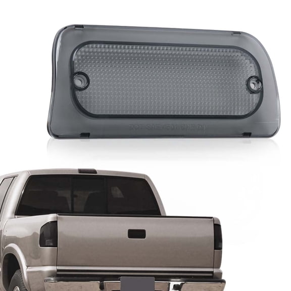 PIT66 3rd Brake Light Lens Smoke Cover Fit for Chevy S-10 GMC Sonoma 1994-2004 (Extended Cab Only) 16520288,923-287
