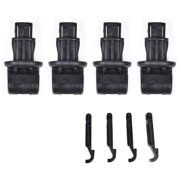 PIT66 4 Pack Sun Shade Hook Clip Set Fit For Honda Odyssey 05-2010 Sliding Door Black