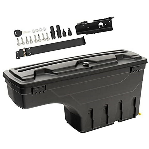 PIT66 6'6" Right Truck Bed Storage Case Box Toolbox Fit For Toyota Tundra 2007-2020 Black