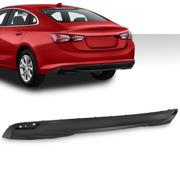 PIT66 Air Dam Deflector Rear Apron Lower Valance Textured Black CAPA Fit for Chevy Malibu 84078809 GM1115129C 2016-2023