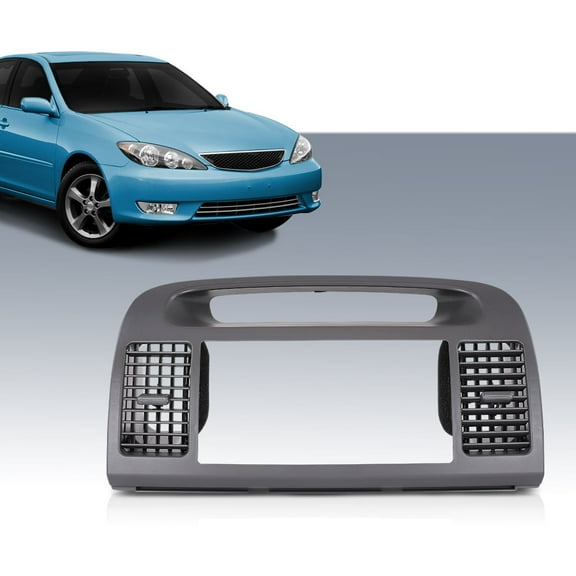 PIT66 Air Vents Upper Center Dash Bezel Trim Fit for Toyota Camry 2002-2006 Gray