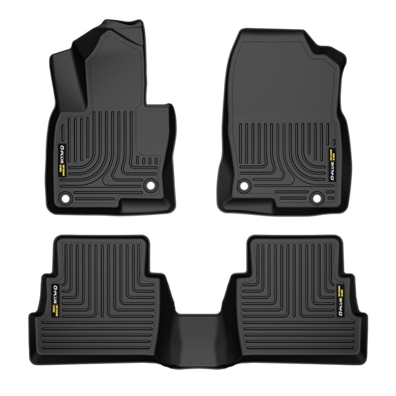 PIT66 All Weather Floor Mats Front & 2nd Seat TPE Weatherbeater Fit For Mazda CX-5 2017-2024