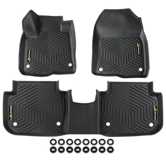 All Weather TPE Car Floor Mats Full Set Front & Rear Liners Black Fit for Honda CRV 2023-2024