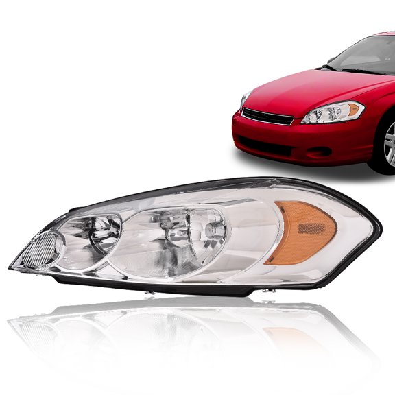 PIT66 Amber Corner Headlight Headlamp Left Driver Side Chrome Fit For 2006-2016 Chevy Impala