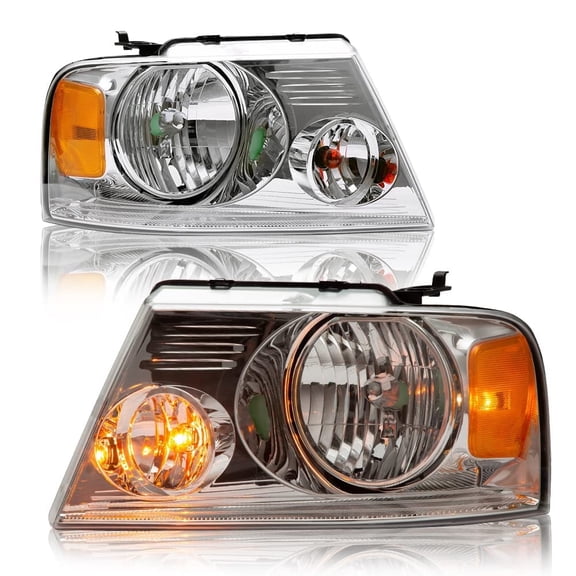 PIT66 Amber Headlight Corner Lamp Headlamp Assembly Fit For 04-08 Ford F-150 Pickup