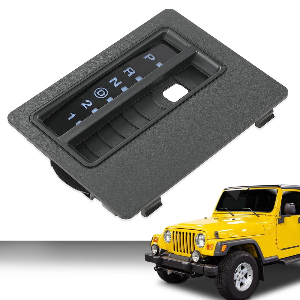 PIT66 Automatic Floor Shift Indicator Bezel Trim Auto Console Fit for Jeep Wrangler TJ 1997-2006 06130553