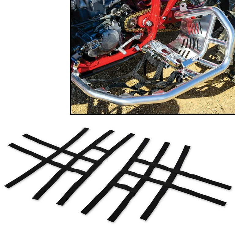 PIT66 Black Nerf Bar Nets Fit for ATV Honda TRX450R 400EX 400X