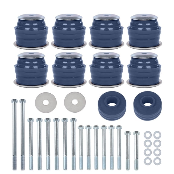 PIT66 Body Cab Mount Bushing Kit Blue KF04060BK Fit for 2008-2016 Ford F250 F350 Super Duty 2WD and 4WD XL, XLT, FX4, Lariat, Platinum, Cabela's, King Ranch