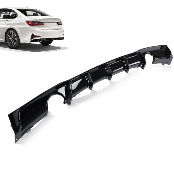 PIT66 Bumper Lip Diffuser Rear Lower Fit For 2012-2018 BMW F30 3 Series M Sport Sedan