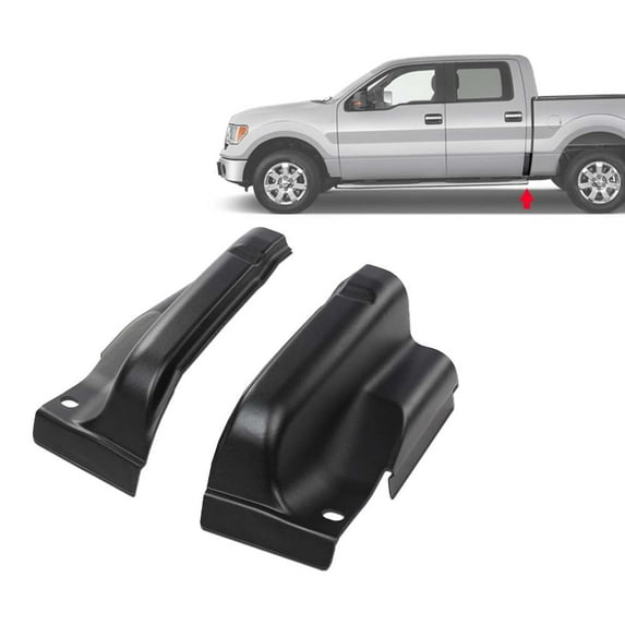 PIT66 Cab Corners Black Pair Fit for 2009-2014 Ford F150 Truck 4 Door RRP3149 RRP3150