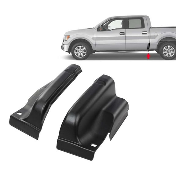 PIT66 Cab Corners Black Pair Fit for 2009-2014 Ford F150 Truck 4 Door RRP3149 RRP3150