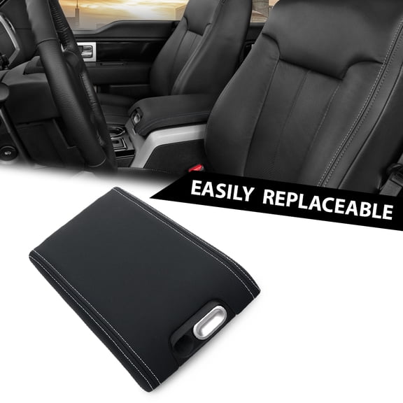 Center Console Arm Rest Lid Cover Assembly Black Fit for 2009-2014 Ford F-150
