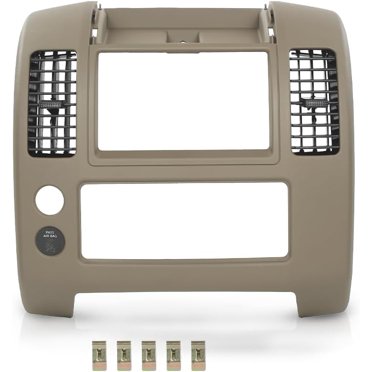 Dash Instrument Cluster Bezel Panel Fit 99-04 Ford F250 F350 Super Duty – Brown Plastic W/ Clips