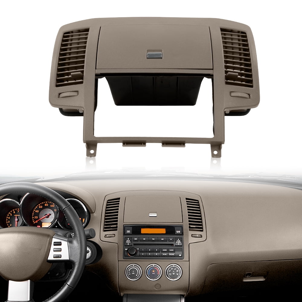 Brown Center Dash Radio Bezel w/Storage Vents Glove Box Fit for 2005-2006 Nissan Altima