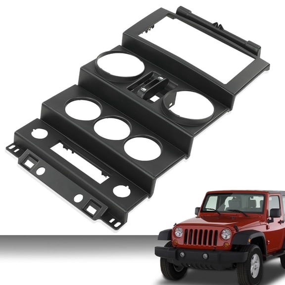 PIT66 Dash Center Bezel Trim Fit for 2007-2010 Jeep Wrangler Instrument Panel DashBoard