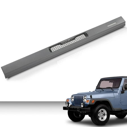 PIT66 Dash Top Cover Defrost Vent Bezel Trim Grey Fit for Jeep Wrangler TJ 1997-2006 55037036