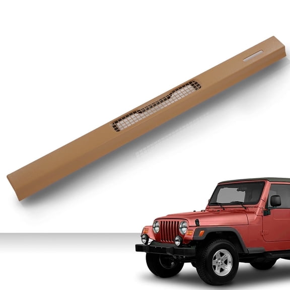 PIT66 Dash Top Cover Defrost Vent Bezel Trim Yellow  Fit for Wrangler TJ Jeep 1997-2006 55037036