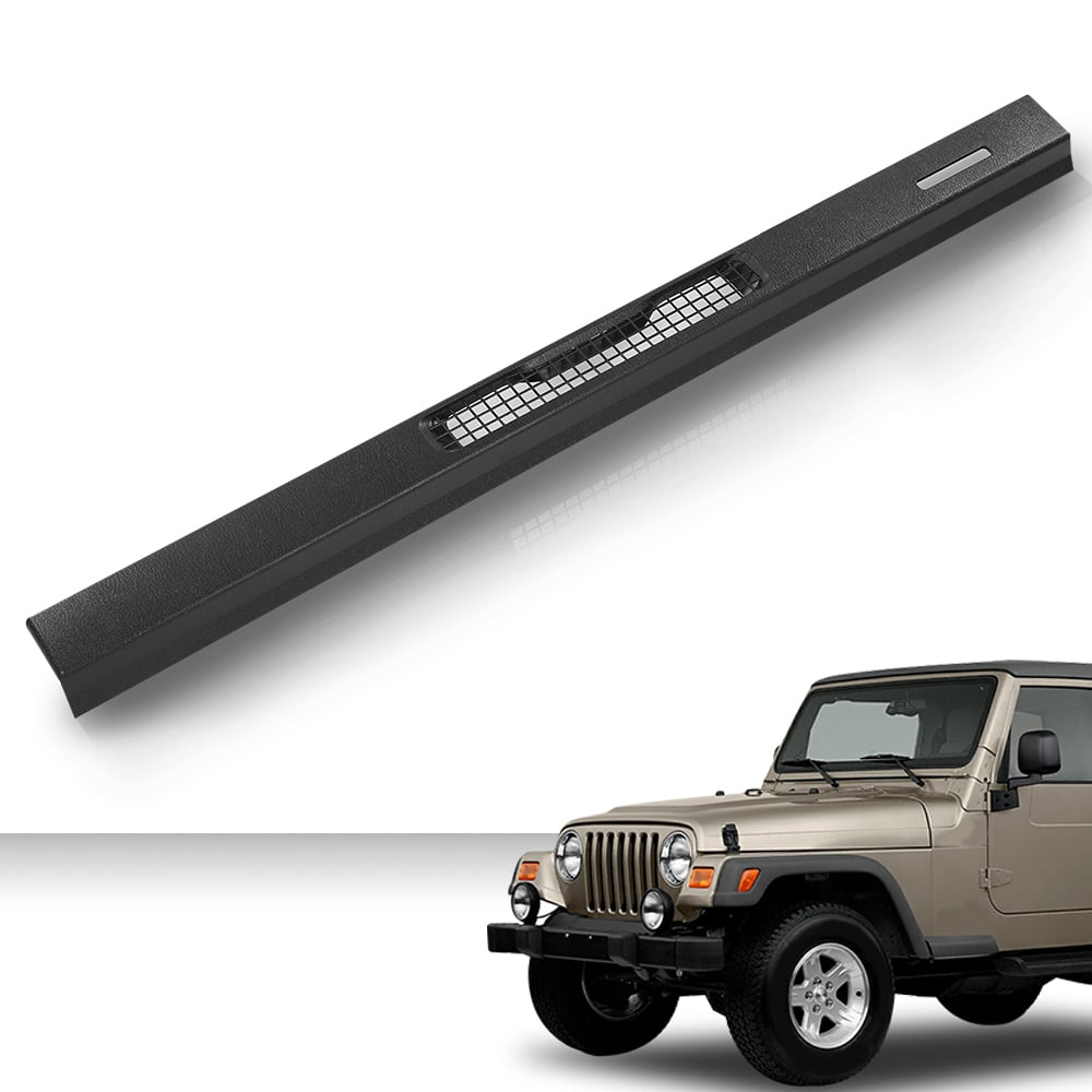PIT66 Dash Top Cover Fit for Wrangler TJ Jeep 1997-2006 Defrost Vent Bezel Trim Black 55037036