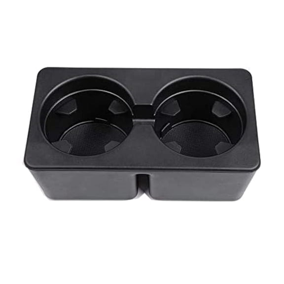 Dual Cup Holder Insert Rear Seat Center Console Fit for 2007-2014 Chevy Suburban Sierra Cadillac