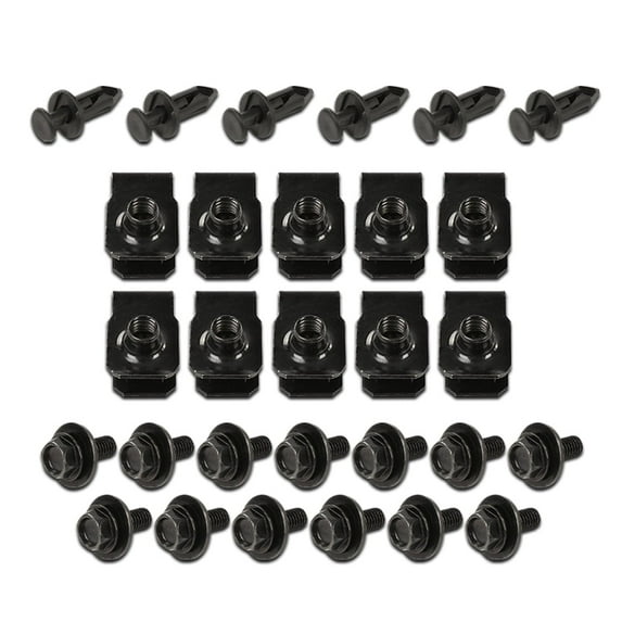 PIT66 Engine Splash Shield Body Bolts Screws, Fit for Nissan 350z 370z/Infiniti G35 G37 FX35 FX45 Fender Bumper Clip Rivets kit (28 in 1)