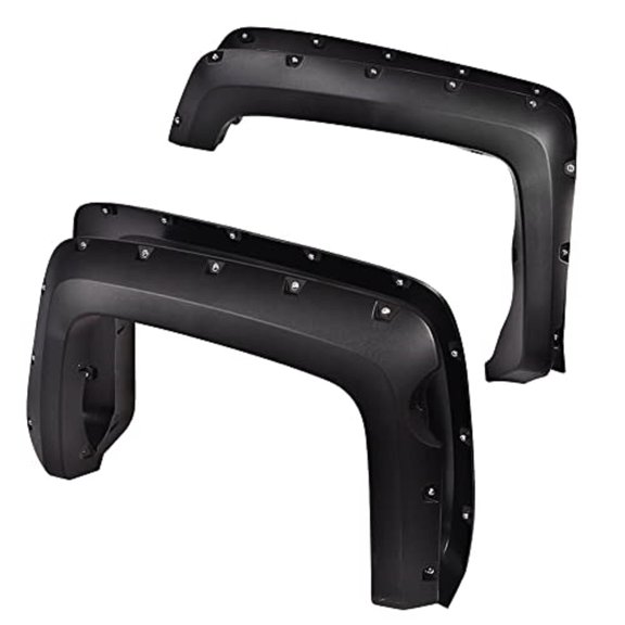 PIT66 Black Factory Style Wheel Protector Fender Flares Fit for 2014-2018 Chevy Silverado