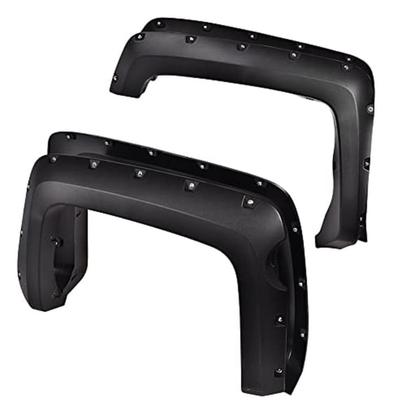 PIT66 Black Factory Style Wheel Protector Fender Flares Fit for 2014-2018 Chevy Silverado