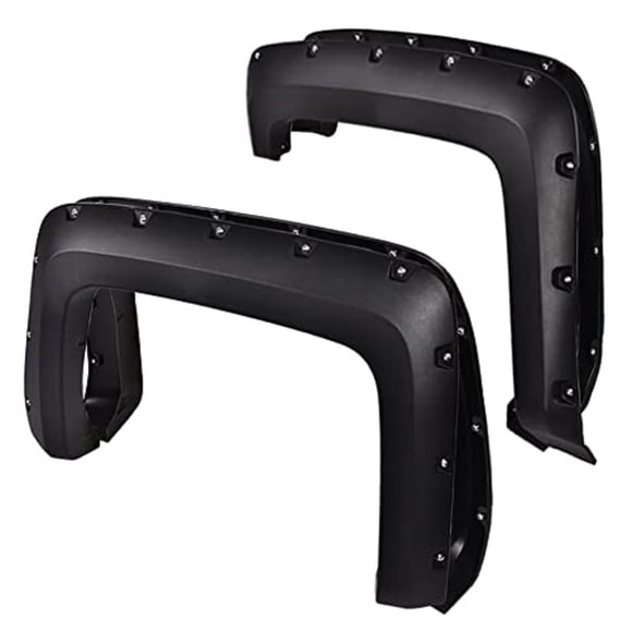 PIT66 Fender Flares Cover Pocket Rivet Fit For 2014-2018 Chevy Silverado 2500HD/3500HD 6.5' & 8' Long Bed Textured Wheel Cover Protector