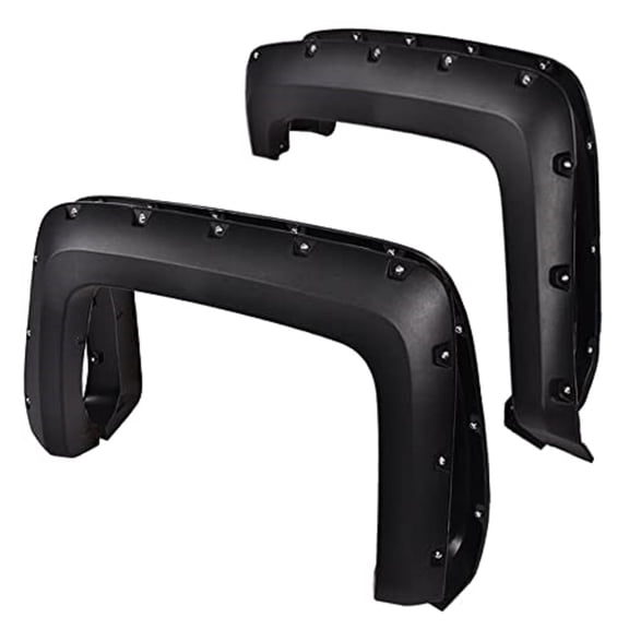 PIT66 Fender Flares Cover Pocket Rivet Fit For 2014-2018 Chevy Silverado 2500HD/3500HD 6.5' & 8' Long Bed Textured Wheel Cover Protector