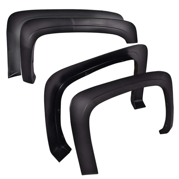 PIT66 Fender Flares Fit for Chevy Silverado 1500 2007-2013/2007-2014 Silverado 2500HD, 3500HD (Not For Dually), Black Factory Style Wheel Flares Set, 4 Pcs