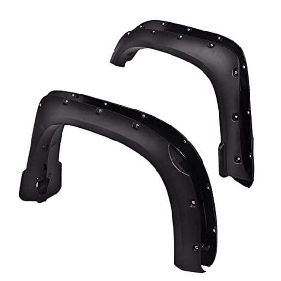 PIT66 Fender Flares Fit for 2014-2021 Toyota Tundra, Textured Pocket Riveted Style Wheel Flares, 4pcs