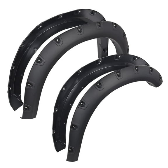 Fender Flares Pocket Rivet Smooth Matte Black 4Pcs Fit for 2019-2024 Dodge Ram 2500 3500