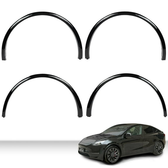PIT66 Fender Flares, Fit for 2021-2022 Tesla Model Y Fender Flare 4Pcs
