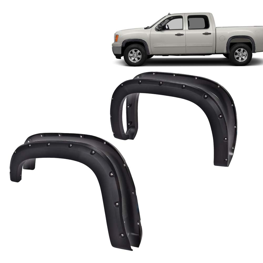 PIT66 Fender Flares, Pocket Rivet Offroad Fender Flares Fit For GMC