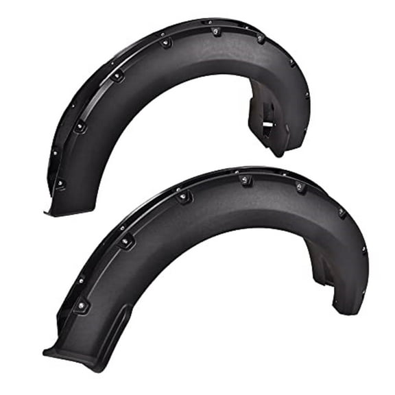 PIT66 Fender Flares Textured Pocket-Rivet Wheel 4PCS Black Fit for 2015-2017 Ford F150 Styleside with 67.0" / 78.8" / 97.4" Length Bed (Not Fit for 68T Technology Pack or Lane Change Sensor)