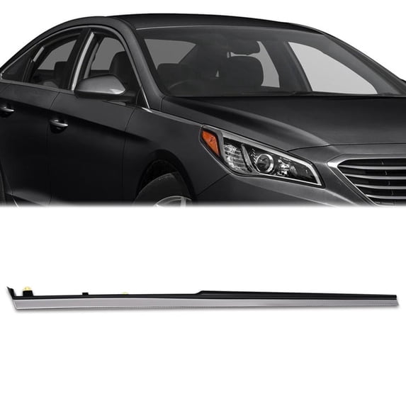 PIT66 Fender Molding Trim Right Side Fender Chrome Garnish Molding Trim Fit for 15-17 Hyundai Sonata