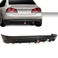 thumbnail image 1 of PIT66 Rear Bumper Spoiler & LED 3RD Brake Light & Muffler Tip Fit for 2006-2011 Honda Civic 4 Doors Only Mug RR Style Black, 1 of 10