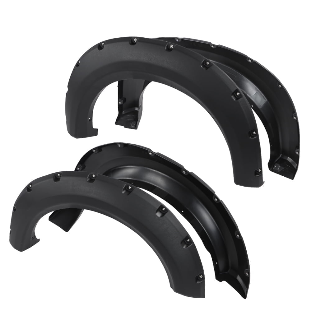PIT66 Fender Flares Fit For 2009-2014 Ford F150 Truck Black Pocket Rivet Style Wheel Cover 4PCS