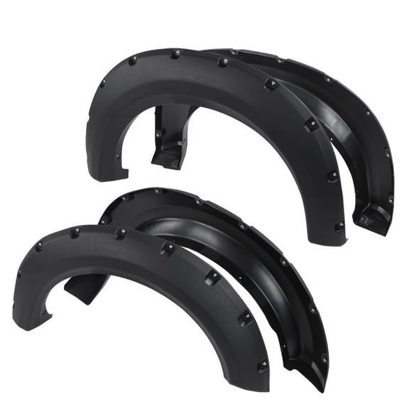 PIT66 Fender Flares Fit For 2009-2014 Ford F150 Truck Black Pocket Rivet Style Wheel Cover 4PCS