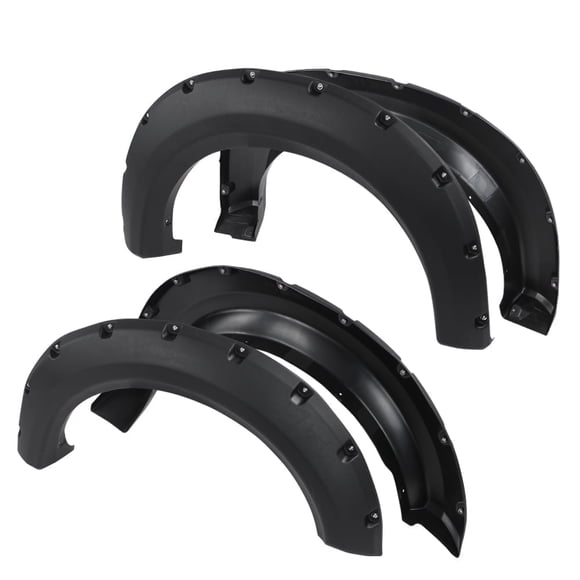 PIT66 Fender Flares Fit For 2009-2014 Ford F150 Truck Black Pocket Rivet Style Wheel Cover 4PCS