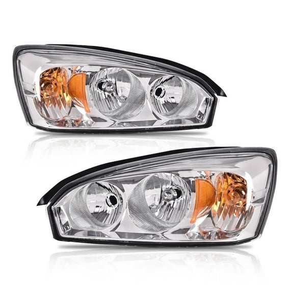 Headlights Driver & Passenger Side Headlamp Assembly, Fit for 2004-2007 Chevy Malibu/ 2008 Chevy Malibu Classic LT LS