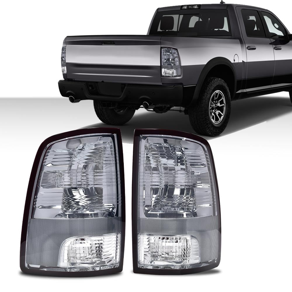 PIT66 Fit For 2009-2018 Dodge Ram 1500 2500 3500 Red Smoke Tail Light Brake Lamp 1Pair
