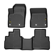 TPE Floor Mats Car Liners Set All Weather Fit for Nissan Rogue 2021-2025 (No Sport Models) Black 2 Row Heavy Duty Cargo Mats