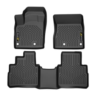 TPE Floor Mats Car Liners Set All Weather Fit for Nissan Rogue 2021-2025 (No Sport Models) Black 2 Row Heavy Duty Cargo Mats
