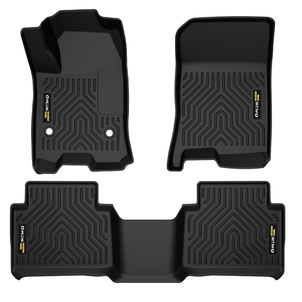 PIT66 Floor Mats 1st & 2nd Front Rear Row All Weather TPE Full Set ...