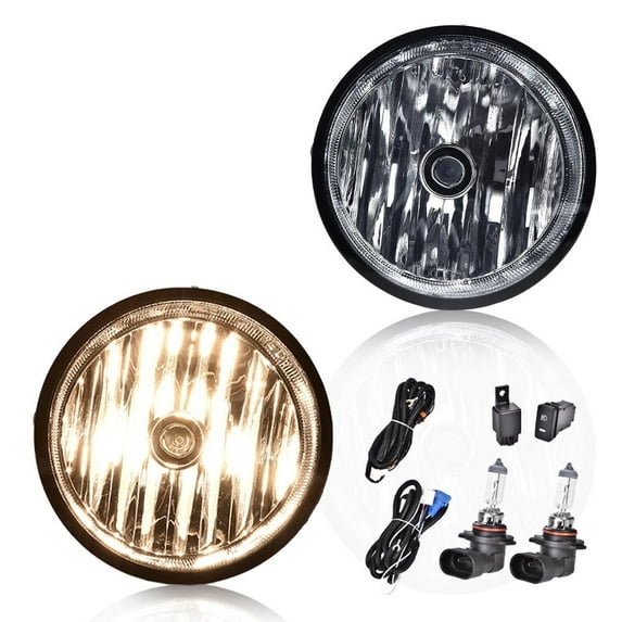 PIT66 Pair Bumper Fog Lights Fit for 2005-2011 Toyota Tacoma/2004-2006 Solara/2008-2015 Sequoia/2007-2013 Tundra Fog Lamps w/Bulb/Switch Smoke Lens