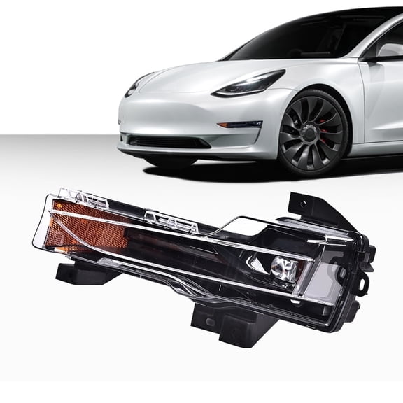 PIT66 Fog Light Lamp Led Fit for Tesla Model 3, 2017-2023/Fit for Tesla Model Y 2020-2023,1077391,6002TA0403,6002TA0405,6002TC0503 Left