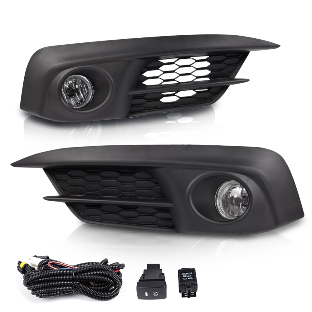 DNA Motoring FL ZTL 175 CH For 2016 to 2017 Honda Civic FC Sedan/Coupe Front Bumper Fog Light Lamp+Switch Clear Lens