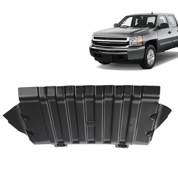 PIT66 Front Black Engine Splash Shield Fit for 2007-2014 Cadillac Escalade Chevy Silverado Avalanche Suburban GMC Sierra Yukon XL Engine Splash Guard